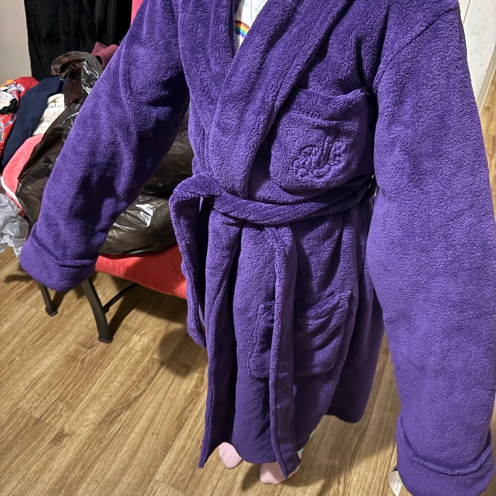 Polo by Ralph Lauren Purple Plush Spa Robe